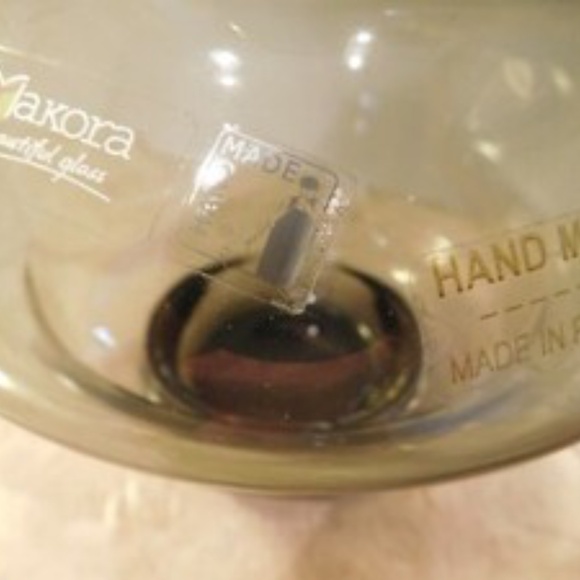 Rare MAKORA Krosno Blown Art Glass Vase / Candle Holder Centerpiece Poland - Picture 5 of 7